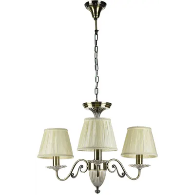 Candelabru Battista ,3 becuri dulie E14, 230V,D.38cm, H.57 cm,Bronz