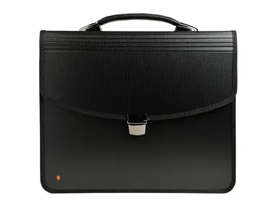Servieta cu maner 36x30.5x5 cm, 2 compartimente Exactive Exatravel Exacompta 59144E, negru