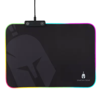 Mouse pad de gaming Spartan Gear - Ares RGB, S, Negru