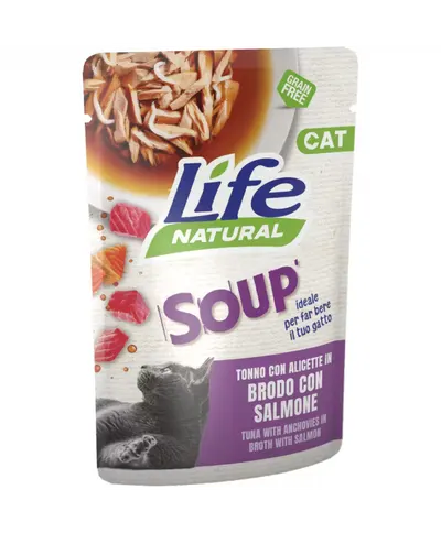 Hrana Umeda Pisici, Life Natural Adult Supa, Ton si Pestisori, 60 g