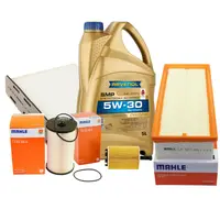 Pachet schimb ulei GOLD Ravenol 5L+ filtre Mahle pentru grupul VAG - VW AUDI SKODA SEAT 1.9TDI, 2.0TDI