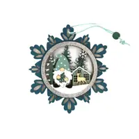 Ornament brad Fulg cu pitic 11x11 cm