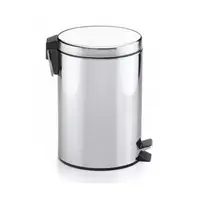 Cos gunoi baie Roca Hotels A815487001, instalare pe podea, 3 l, clapeta, metal, Crom