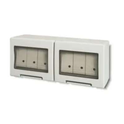 Doza aparenta FOR MODULAR DEV.nIP55 3+3 MOD. 198x82x66mm 6x16AX 2W S.P. SWITCH