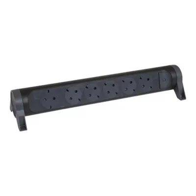 Prelungitor Sch 6x2p+t Premium Rotativ si Fixabil pentru a Fi Cablat Negru