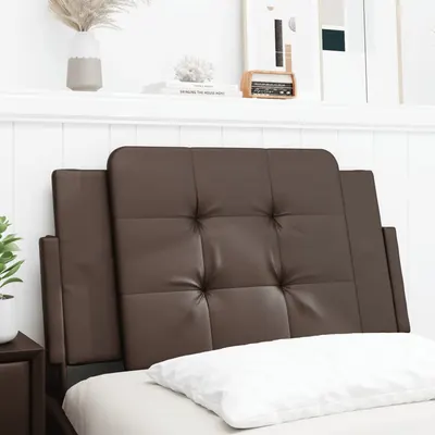 vidaXL Pernă pentru tăblie pat, Zadar, maro, 90 cm, piele artificială