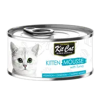 Hrana umeda pentru pui de pisica, Kit Cat Kitten, Mousse de ton, 80g