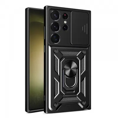 Husa pentru Samsung Galaxy S23 Ultra S918, Techsuit, CamShield, Neagra