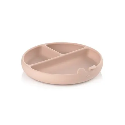 Farfurie BLW, Jane, Din silicon, Cu ventuze, 17 x 17 x 4 cm, BPA Free, Pale