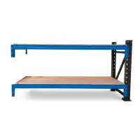 Prelungire pentru masa de lucru industriala cu placaj L2000 x D600 x H1000mm-1000kg/nivel GRAY &amp; BLUE