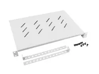 Poliță fixă 19" 1U / 483x300 mm, max. 25 kg, gri
