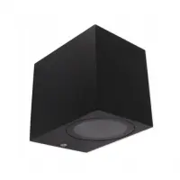 Aplica LED de exterior, 35W, soclu GU10, IP44, cadru din aluminiu, negru