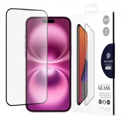 Folie de protectie Ecran DUX DUCIS pentru Apple iPhone 16 Plus, Sticla Securizata, Edge Glue