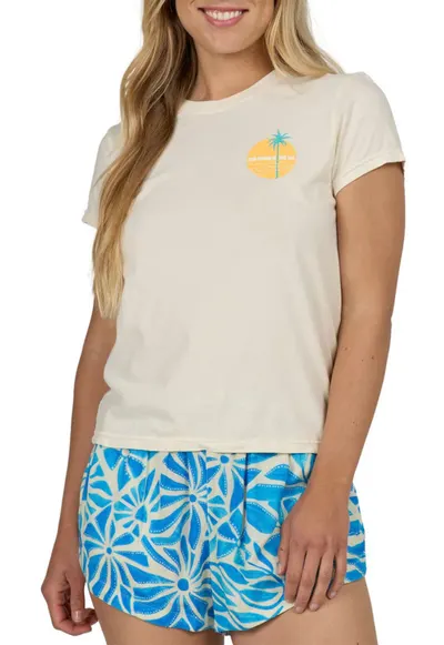 Tricou cu motive tropicale Simplicity Modern
