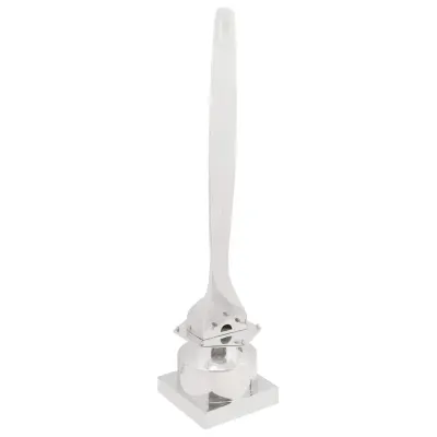 vidaXL Sculptură Argintiu 26 x 26 x 110 cm Aluminiu
