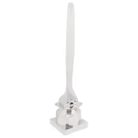 vidaXL Sculptură Argintiu 26 x 26 x 110 cm Aluminiu