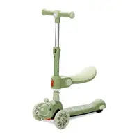 Trotineta cu 3 roti, sezut si anvelope cu lumini Lorelli Speedster Verde