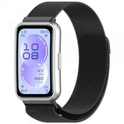 Curea Techsuit W009 pentru Huawei Band 11 / 11 Pro, Neagra