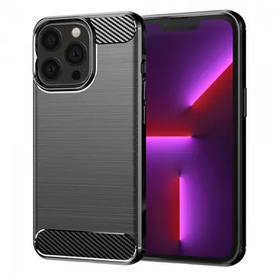 Husa pentru Apple iPhone 13 Pro, Techsuit, Carbon, Neagra