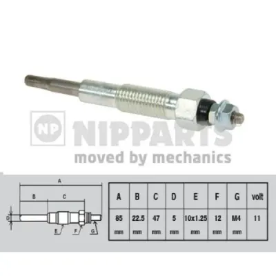 Bujie incandescenta NIPPARTS J5713008