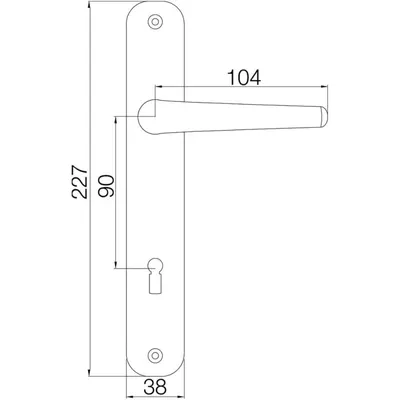 Maner Usa Interior + Sild P, 90, Alb, Feroneria