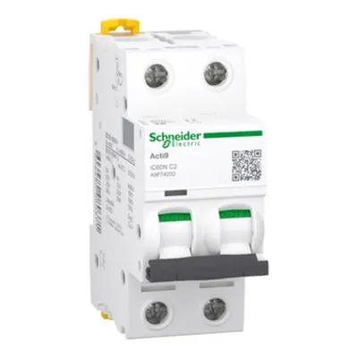 Acti9 Ic60n, intreruptor miniatura, 2P, 2A, curba C