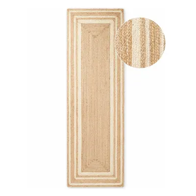 Covor tip traversă crem/în culoare naturală reversibil/țesut manual din iută 70x200 cm Jutta – Hanse Home