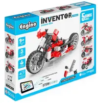 Constructor 5 în 1 Engino Inventor Mechanics - bicicletă