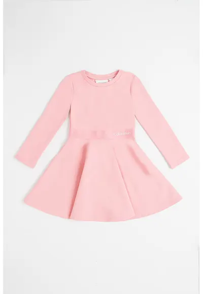 Rochie evazata cu logo - Roz inchis/Roz prafuit