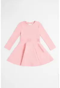 Rochie evazata cu logo - Roz inchis/Roz prafuit