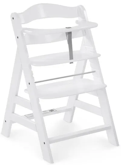 Scaun de masa, din lemn Hauck - Alpha Plus, White