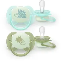 Philips Avent Ultrasoft Night SCF094/01 0-6m suzetă Neutral 2 buc