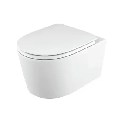Vas WC suspendat Celesta Vista 50 x 35 cm ceramica capac wc soft close duroplast alb
