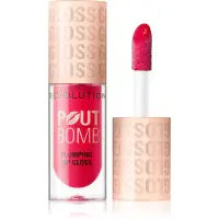 Revolution Pout Bomb lip gloss cu efect de crestere culoare Cherry Sheer Red 4.6 ml
