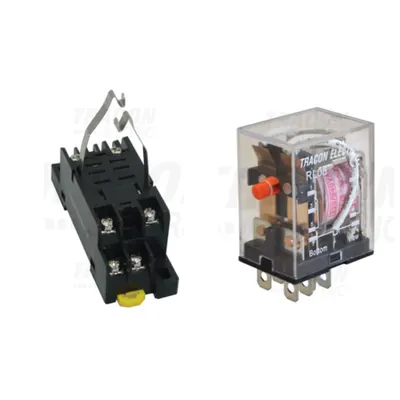 Pachet Releu Miniaturizat de Putere RL08-110DC 110V DC 10A cu Soclu RSPTF-08A