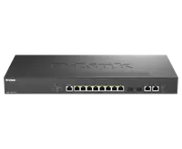 Switch D-Link DMS-1250-12TP , 8 porturi Gigabit, 2 porturi SFP+, Protocol 802.1D STP 802.1s MSTP 802.1w RSTP, rackabil