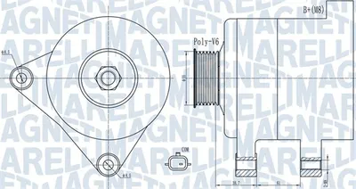 Alternator (14v, 110a) Potrivit Renault Clio Iii, Kangoo Be Bop, Kangoo Express, Kangoo Ii, Megane Ii, Wind 1.6 1.6alk 1.6lpg 01.07
