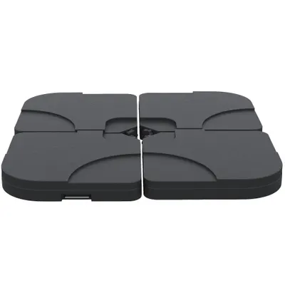 Outsunny Set de 4 Baze Umbrelă de Grădină din Plastic Rezistent la Apă 50x50x7.5cm pentru Stabilitate | Aosom Romania