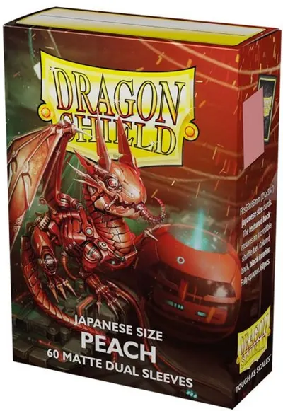 Protecții pentru cărți de joc Dragon Shield Dual Sleeves - Small Matte Peach (60 buc.)