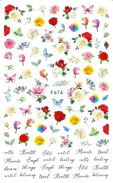 Abtibilduri unghii Marquise, STICKER32, Multicolor