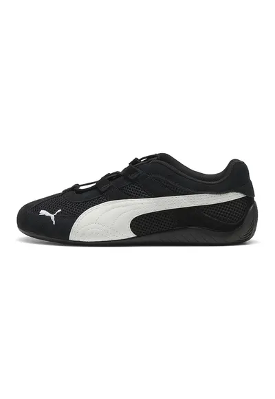 Pantofi sport Speedcat cu garnituri de piele intoarsa - Alb/Negru