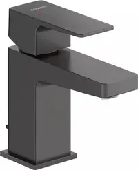 Baterie lavoar Duravit Manhattan MH1010001046, marime S, cartus ceramic, monocomanda, set evacuare cu tija, 138 mm, ventil, Negru mat