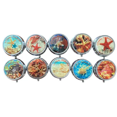 Cutie metalică cu oglindă engros Litoral Romania mix modele 5cm
