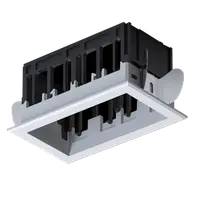 Modena 2 Module Recessed Box With Frame White