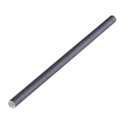 Paie Biodegradabile Compostabile de Hartie Negre, Ambalaj Individual, 7 mm, 250 Bucati