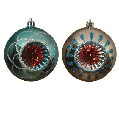 Glob decorativ - Deco Baubles - Silver and Turquoise - mai multe culori