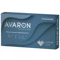 Supozitoare hemoroizi Avaron, 10 bucati, Perfect Care