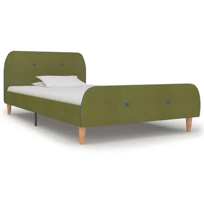 vidaXL Cadru de pat, verde, 90 x 200 cm, material textil