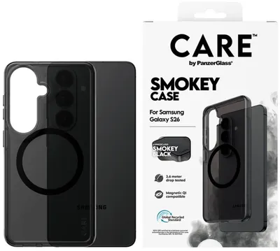 Husă CARE – Urban Explorer Smokey w. Black Qi, Galaxy S26, negru