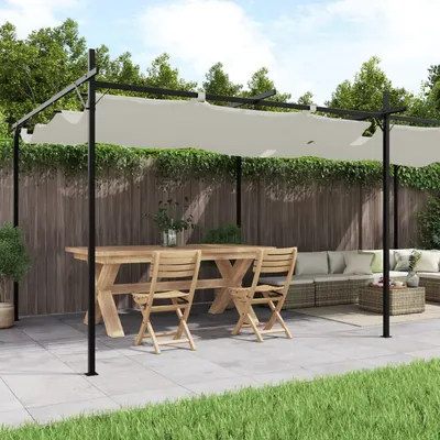 Gossi pergola cu acoperis retractabil, crem, 589x292x230 cm